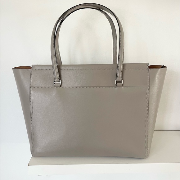 Tory Burch Robinson Gray Tote Bag - Picture 2 of 4